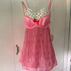 VS polka dot babydoll chemise lingerie  Sexy LT